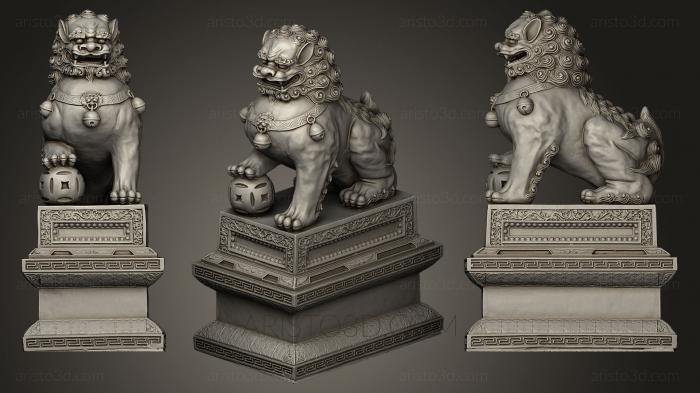 Figurines lions tigers sphinxes (STKL_0119) 3D model for CNC machine